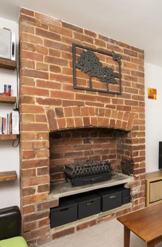 Image for Cost to block and cover brick fireplace