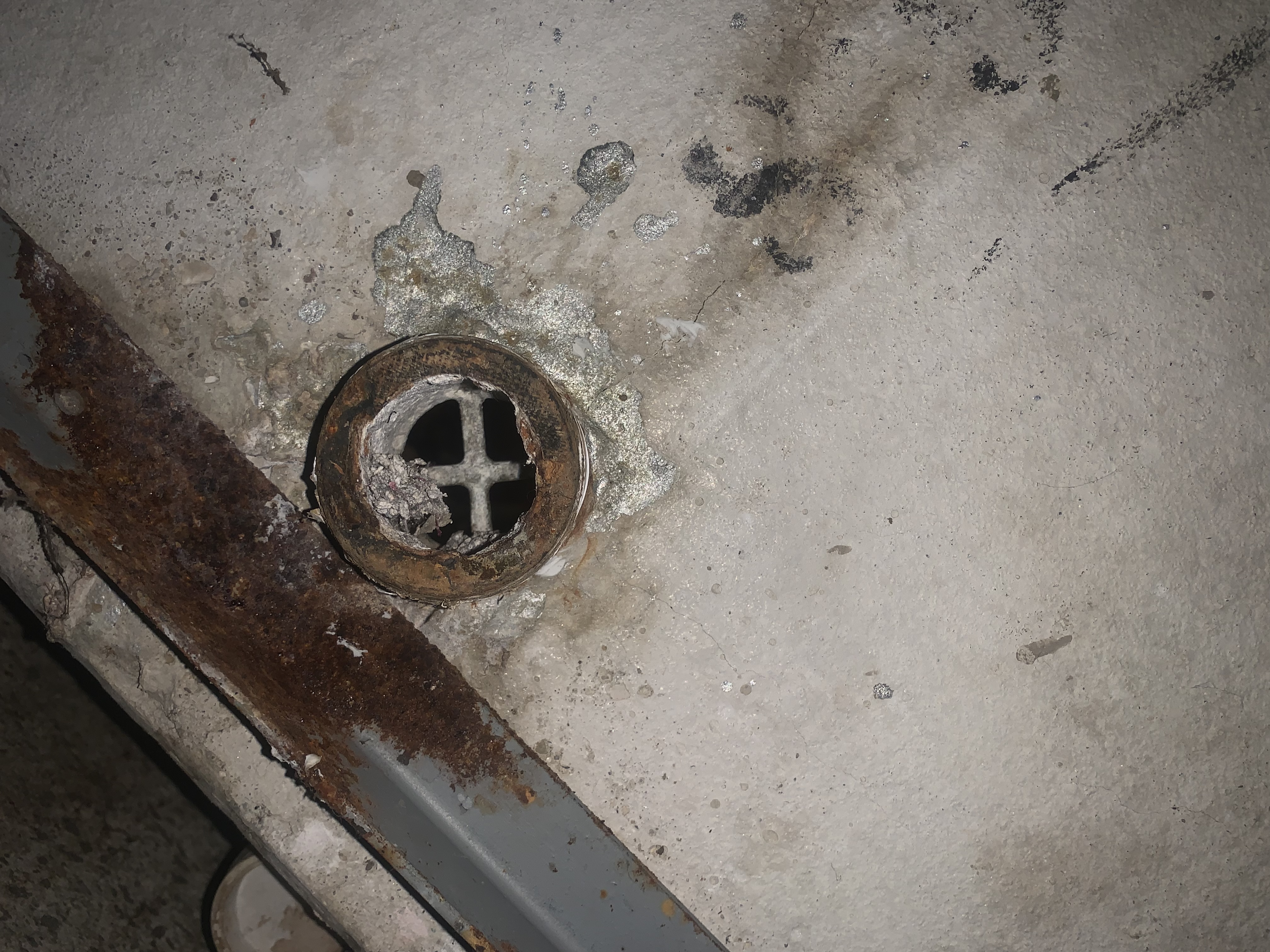 Image for cement laundry sink leaks at drain
