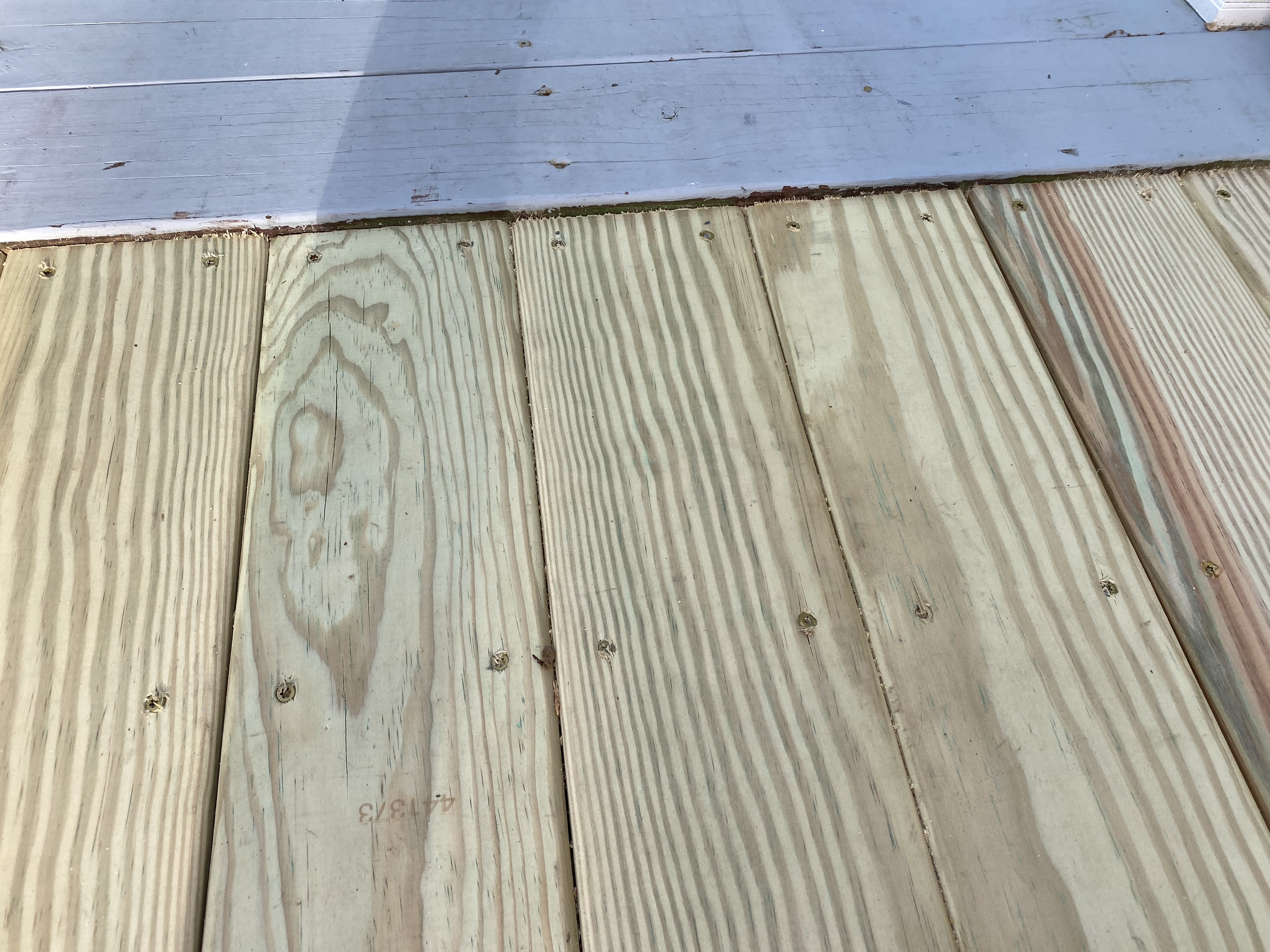 Image for New deck is lower than old stairs