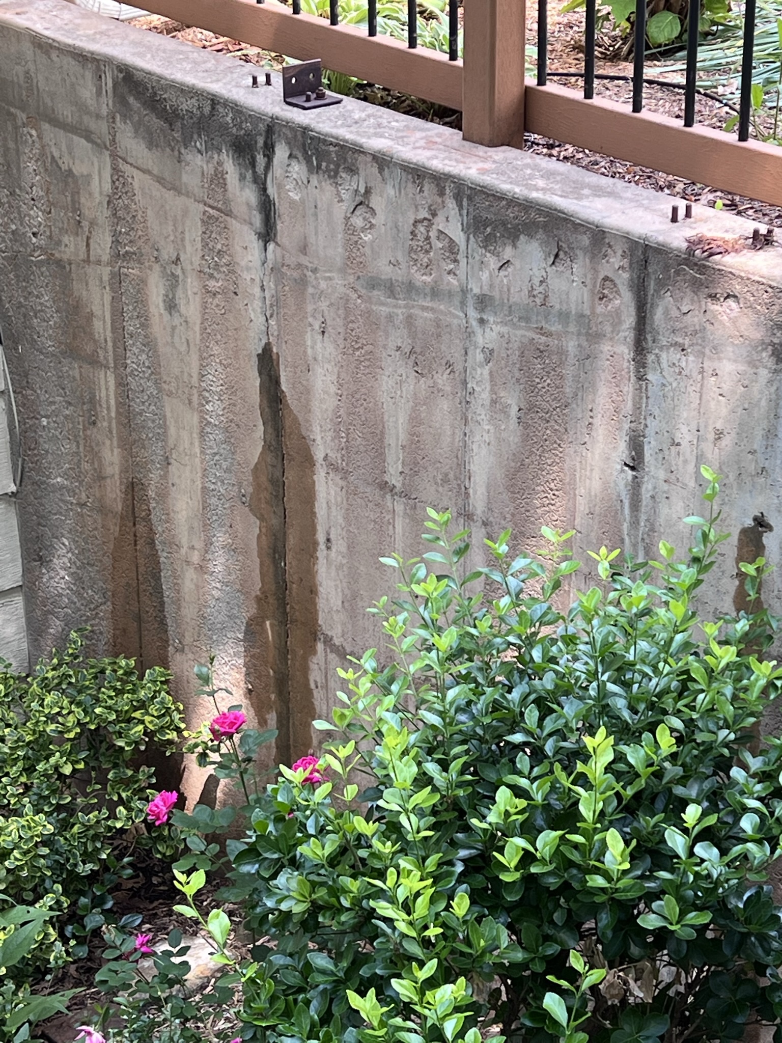 Image for Leaking in retaining wall