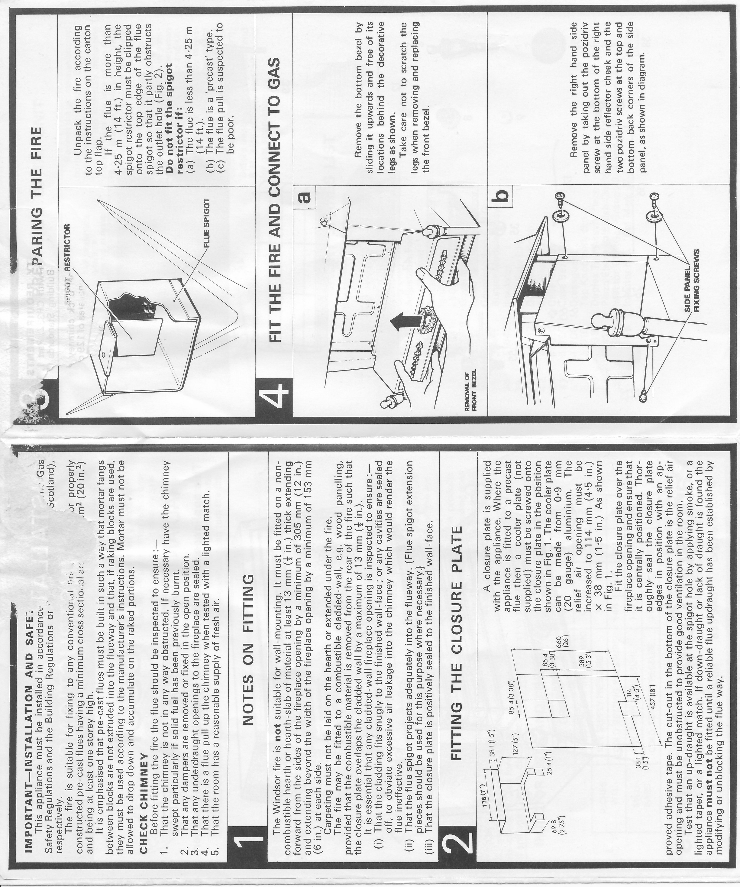 Image for Parkinson Cowan Windsor Radiant Instructions and Maintenance