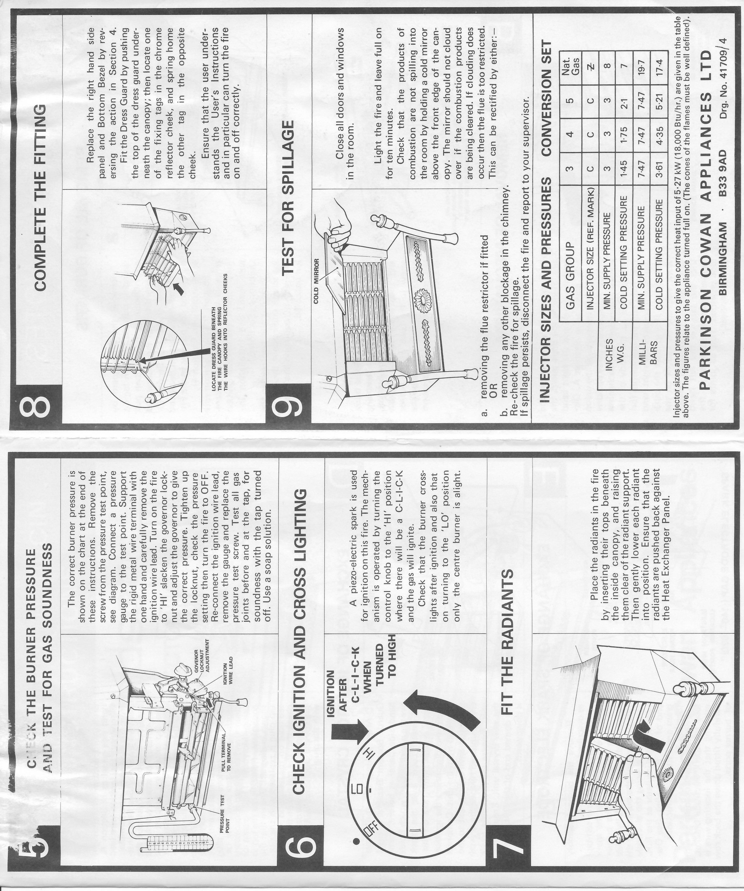 Image for Parkinson Cowan Windsor Radiant Instructions and Maintenance