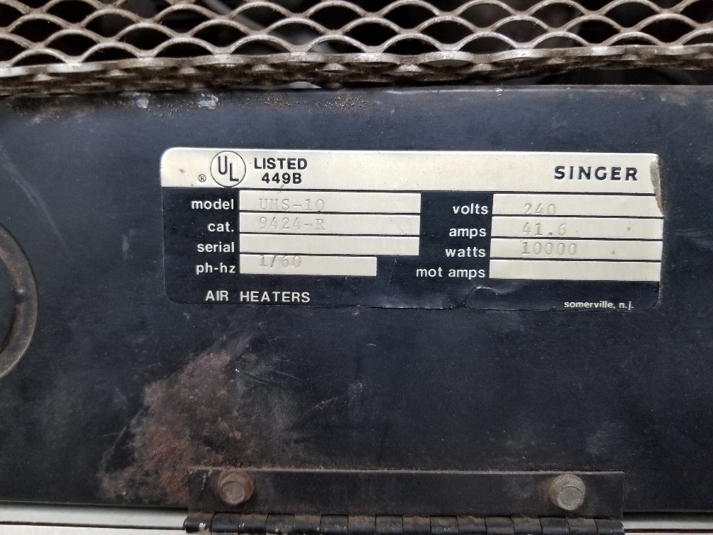 Image for Singer Hanging Electric Heater (2025 Update)