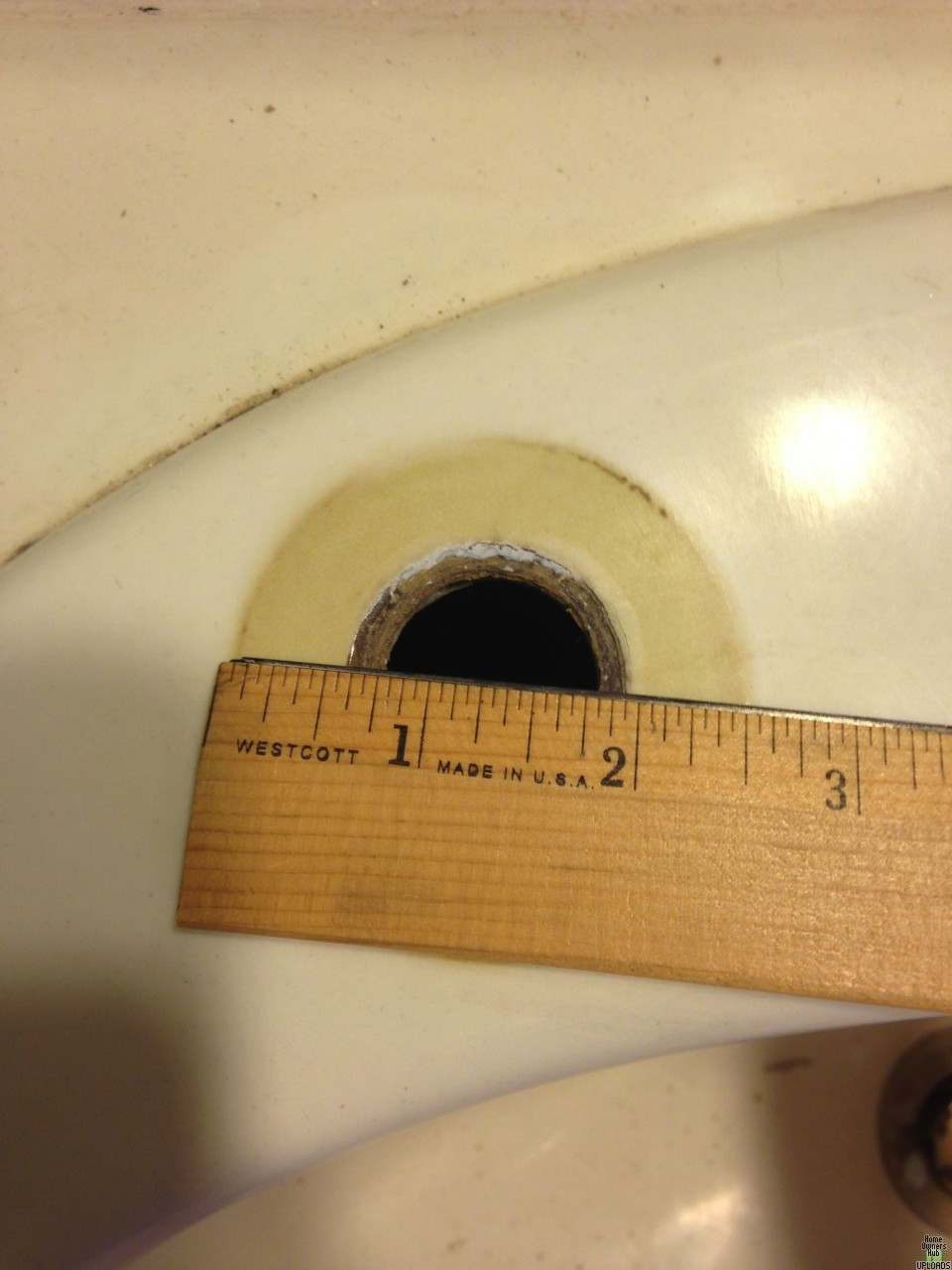 Image for Finding bathroom faucets with a wide base/removing cultured marble stain