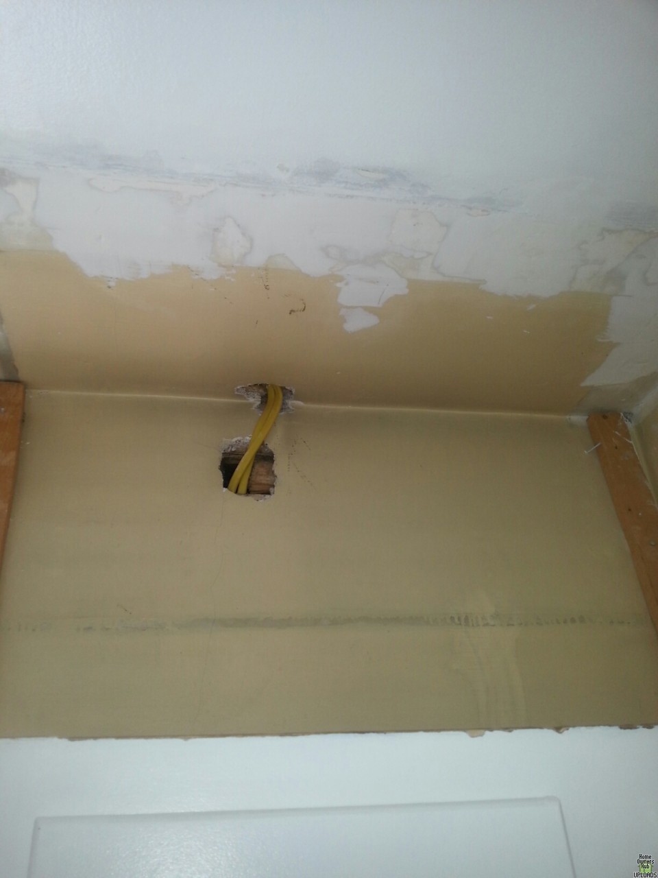 Image for Exposed Romex wiring - drilling into beam to hide wire?