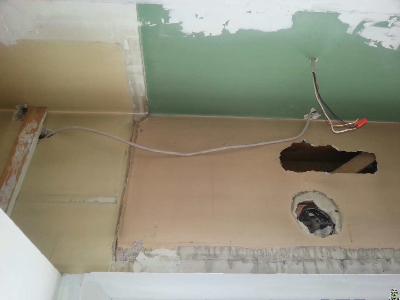 Image for Exposed Romex wiring - drilling into beam to hide wire?