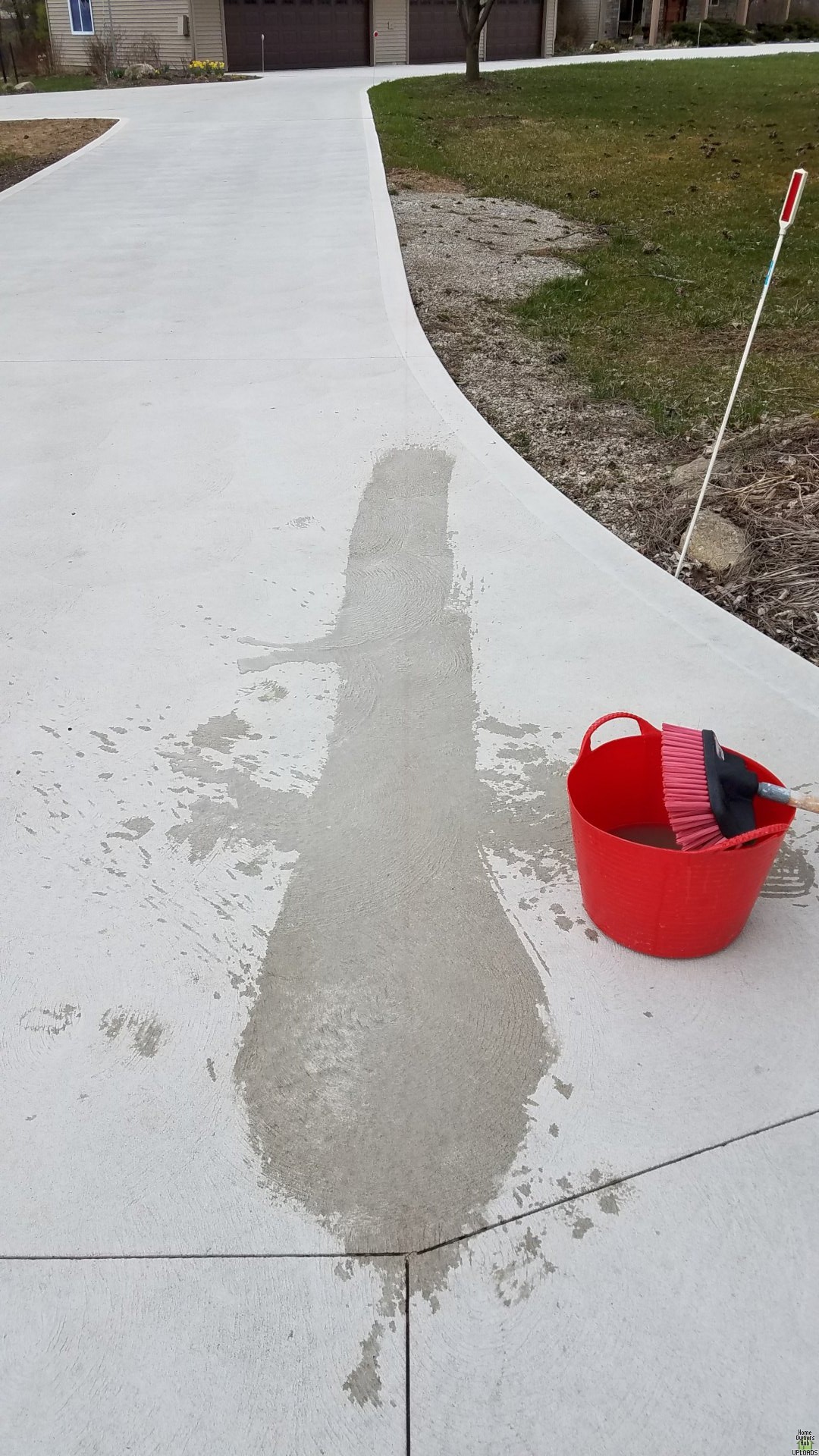 Image for Removing red chalk lines from concrete