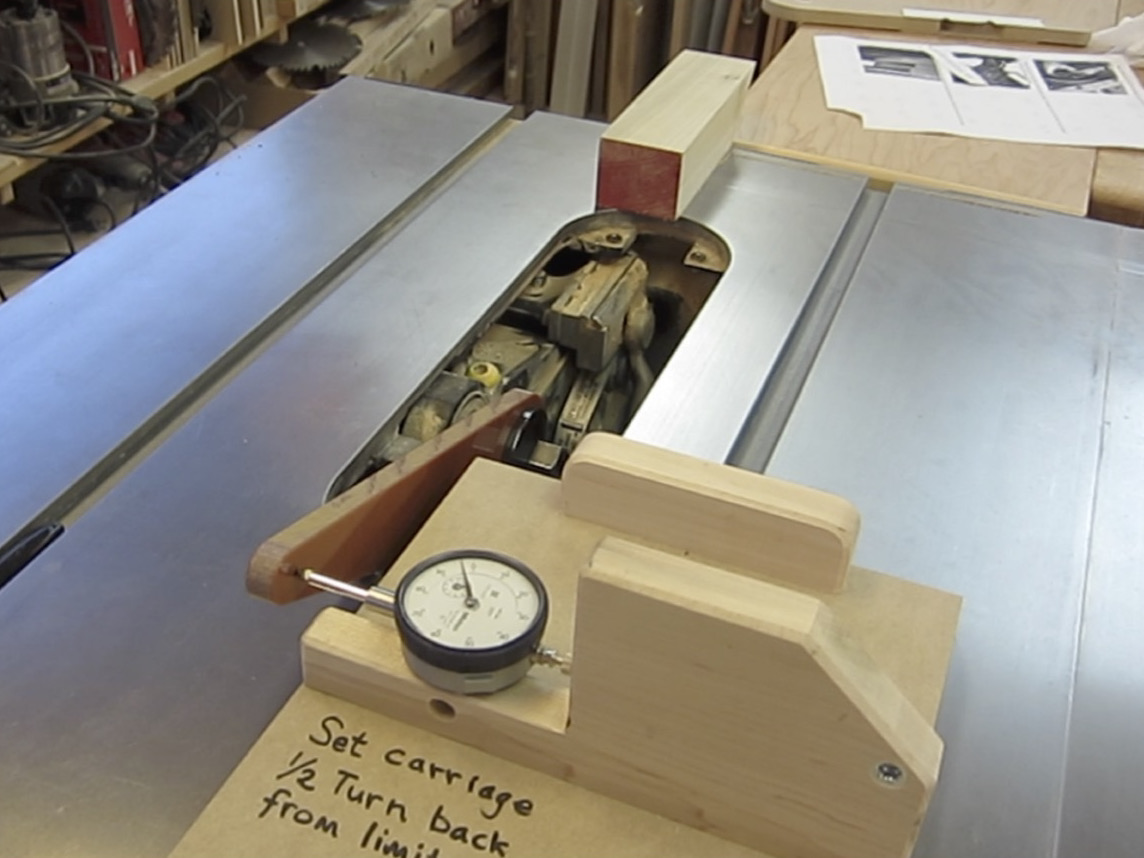 Image for Micro Adjustment of Table Saw Fence in increments as small as 0.001 inch.  Demonstrated on SawStop T-Glide