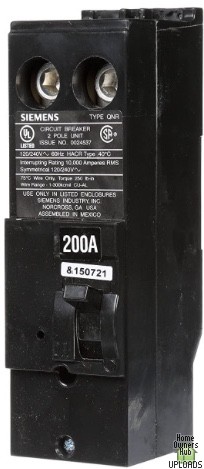 Image for 200 Amp main breaker for Crouse Hinds service panel