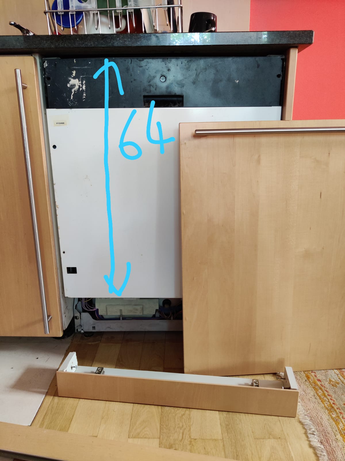 Image for Integrated Dishwasher with fixed panel underneath
